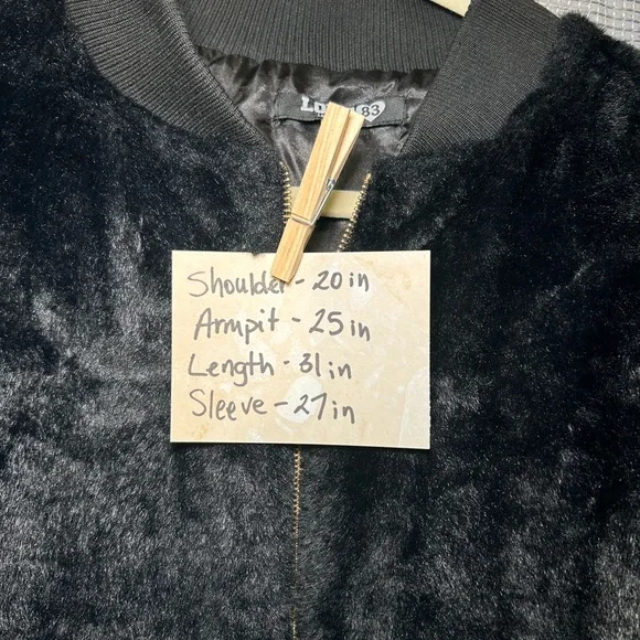 Faux Fur Black Teddy Bomber Jacket - Picture 5 of 5
